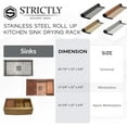 thumbnail image 6 of Strictly Sinks Stainless Steel Dish Drying Rack – Gold 21 X 13 Inches Roll Up Dish Drying Rack – Multipurpose Foldable Over The Sink Kitchen Drainer, Countertop Cooling Rack, 6 of 8