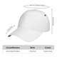 thumbnail image 2 of Fotbe White Gorro Clásico de Béisbol, Gorra Ajustable con Broche Snapback, Gorro de Exterior de Algodón Suave, 2 of 6