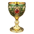 thumbnail image 3 of Fiocias Vintage Chalice Medieval Goblet 30ml Wedding Reusable Novelty Multipurpose Small green, 3 of 9