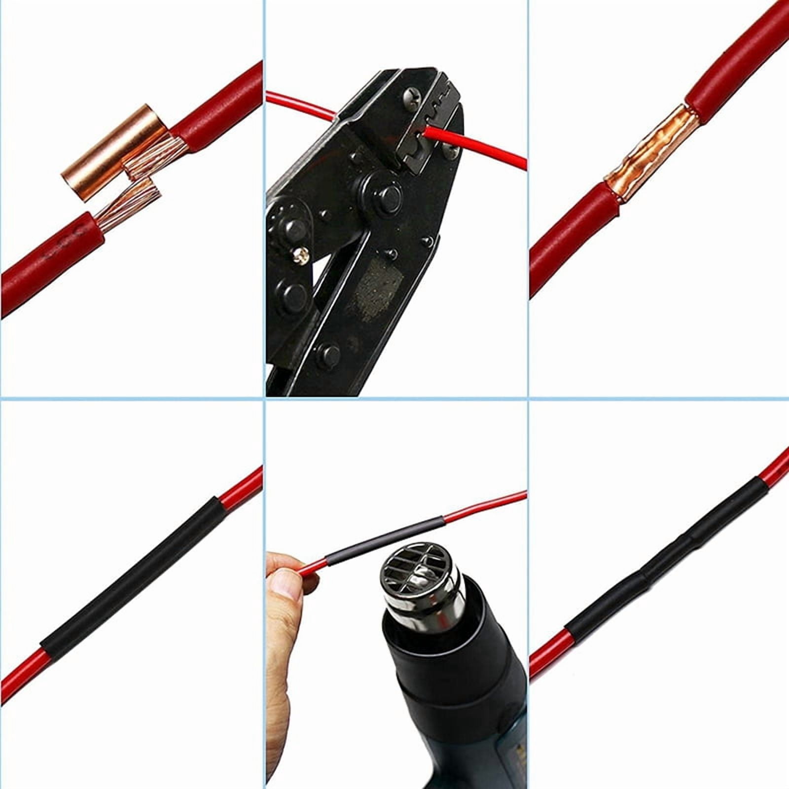 1940Pcs Wire Ferrules Kit Tinned Copper Crimp Connector Electrical Cable Pin Cord Terminal Kit with Heat Shrink Tubing