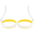 thumbnail image 5 of Qiysamall 6 Pcs Pancakes Round Egg Silicone Ring with Handle Pancake Ring Fried Eggs White, 5 of 6