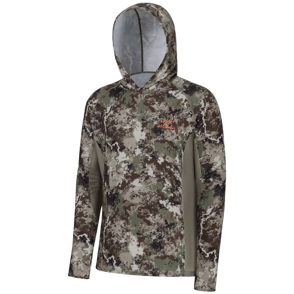 BASSDSASH Men's UPF 50 Lightweight Hunting Camo Hoodie Quick Dry Performance Long Sleeve Fishing Shirt with Hood FS30M