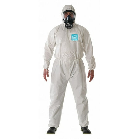 Ansell Hooded Coveralls,White,M,Elastic,PK25 WH20-B-92-111-03