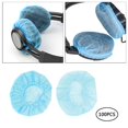 thumbnail image 1 of 1 par de sanitarias blancas no tejidas para auriculares, elásticas desechables, desodorizantes y lavables a prueba de gérmenes, para S shamjiam Funda para auriculares, 1 of 9