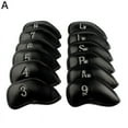 thumbnail image 1 of 12 Pcs Club Protector PU Leather Headcover Golf Iron Covers High Head C2R0, 1 of 1