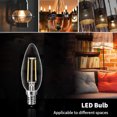 thumbnail image 4 of 2W LED Light Bulb 2700K Warm White E14 Base Candelabra Bulb LED Lamp 20W Equivalent Clear Filament Vintage Style LED Light Bulb, 4 of 7