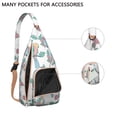 thumbnail image 4 of Hummingbird Hiking Sling - Colorful Bird Pattern Shoulder Backpack, Durable Layered Storage for Outdoor Adventures & Cycling, 4 of 4
