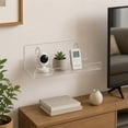 thumbnail image 2 of Clear Acrylic Record Holder, Wall Mount Vinyl Display Shelf, Anti-Scratch Album Frame, Wall Decor Organizer for Music Record Collection And Display,Clear, 2 of 6