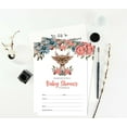 thumbnail image 5 of Inkdotpot 30 Fill In StyleBaby Shower Invitation Cards Deer Jungle Animals Blank Invites, 5 of 5