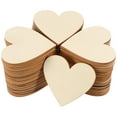 thumbnail image 2 of KOHAND 100 PCS 3 inch Wood Heart Cutouts, Unfinished Blank Wooden Hearts for DIY Crafts Projects, 2 of 5