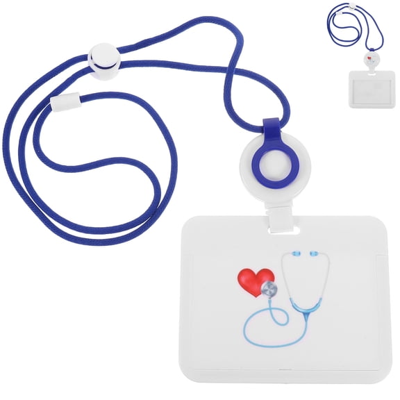 PENIKOKO Water Resistant Badge Holder with Neck Lanyard Strap, Badge Case 3.93 x 3.14 x 0.12 Inches, 1 Set