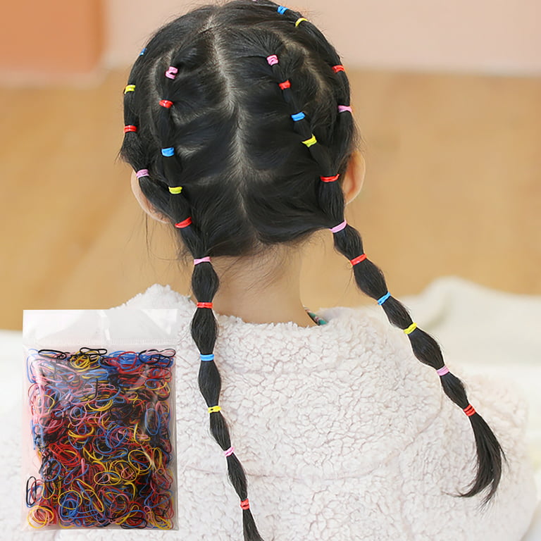 1000PCS Cute Girls Disposable Elastic Hair Tie Ponytail Rubber Band  Children's Hair Accessories Hair Metal Band 