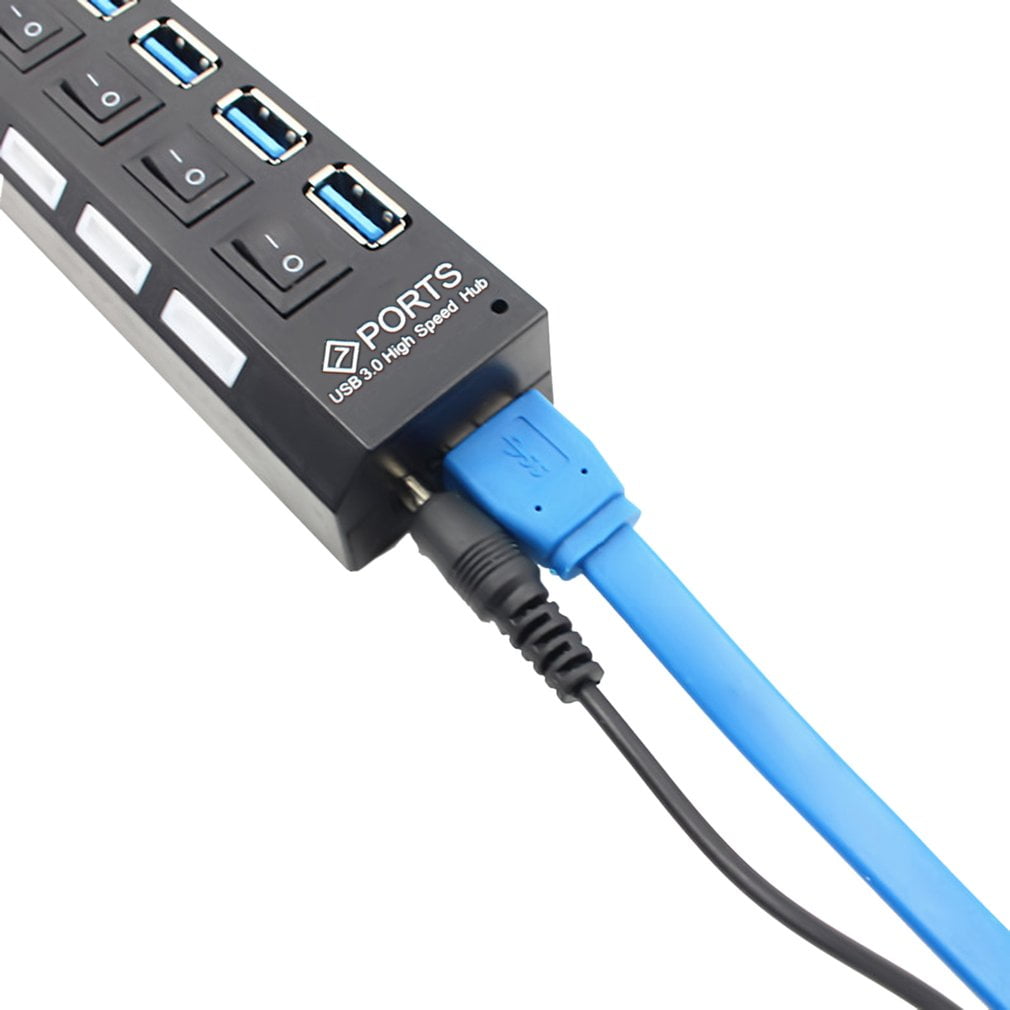 USB Hub USB 3.0 High Speed Hub with Separate Seven Ports Compact