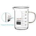thumbnail image 4 of StonyLab 100 ml Glass Beaker with Handle, Heat-Resistant Borosilicate Lab Measuring Cup for Science, 4 of 6
