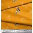 thumbnail image 2 of Soimoi Poly Georgette Fabric Dragonfly & Texture Decor Fabric Printed Yard 52 Inch Wide, 2 of 3