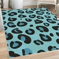 thumbnail image 1 of Animal Decorative Rug, Leopard Animal Skin Pattern in Abstract Style Wild Safari Jungle Theme, Quality Carpet for Bedroom Dorm and Living Room, 6 Sizes, Sky Blue, by Ambesonne, 1 of 4