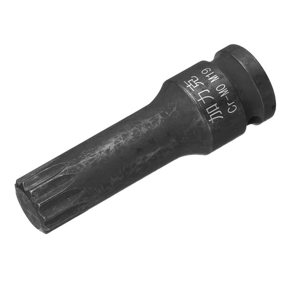 Uxcell 1/2" Drive x M19(19mm) Impact Triple Square Spline Bit Socket, Metric 3" Length, CR-MO Steel