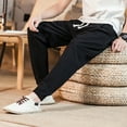 thumbnail image 7 of Sweatpants for Men, Men's Casual Pants Fashion Summer Solid Casual Elastic Waist With Pocket Pants, 7 of 7