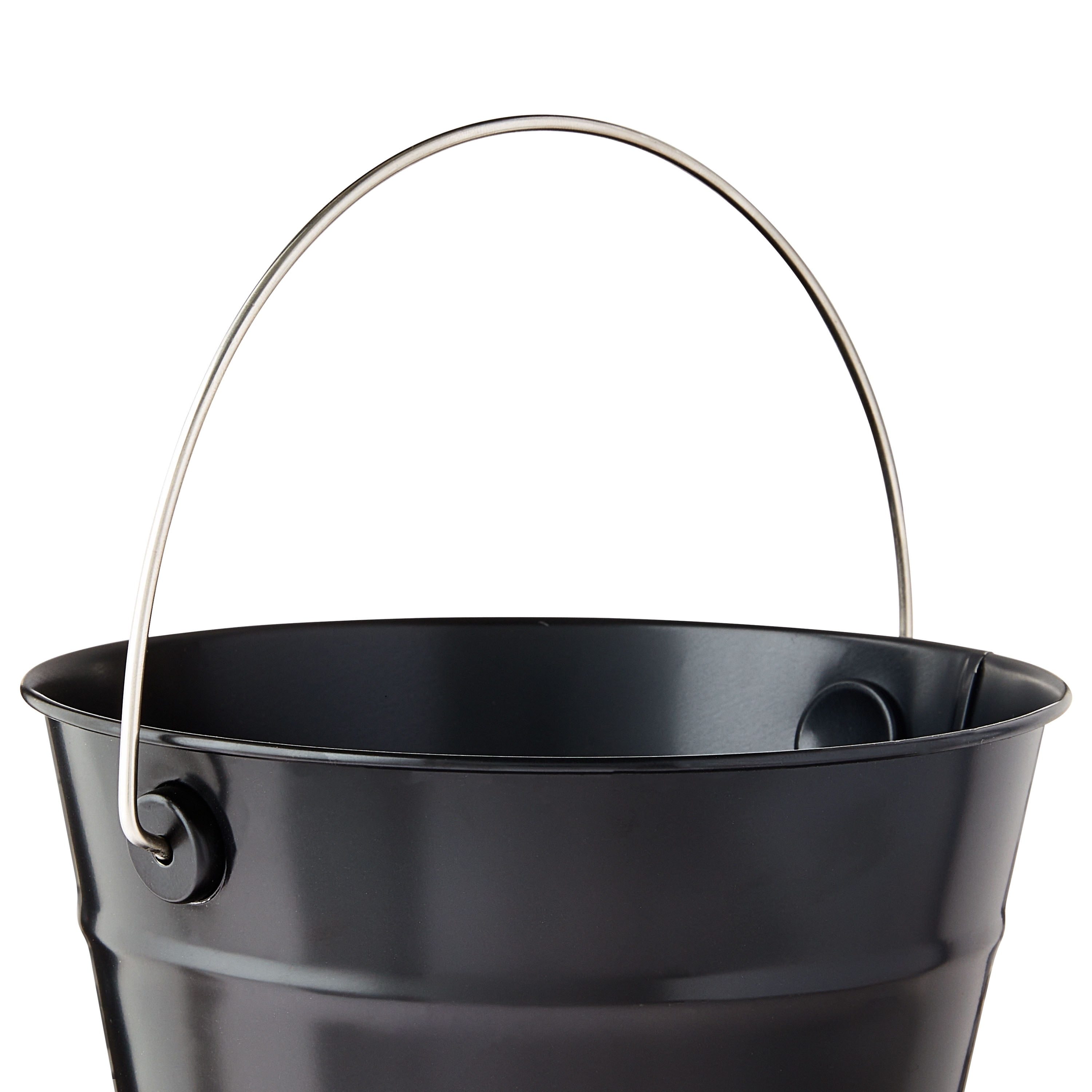 (2 pack) Black Tin Pail with Handle, 5", by Way To Celebrate, Party Favors