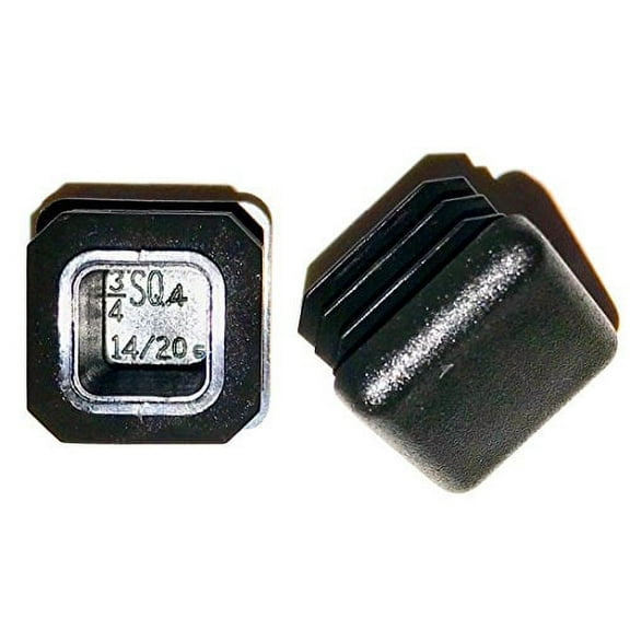 RMD 0.75" 3/4", Black Cap Chrome Plated Steel Durable 10 Pieces
