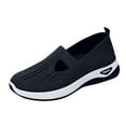 thumbnail image 3 of Orthopedic Sneakers for Women,Orthopedic Walking Shoes for Women,New Orthowalkway Womens Shoes,Woven Orthopedic Breathable Walking Sneaker Non-Slip Arch Support Slip on Shoes,Blue,9.5, 3 of 5