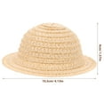 thumbnail image 3 of Decorative Small Straw Hat Miniature Straw Hat Mini Straw Top Hat for DIY Crafts 2pcs, 3 of 9