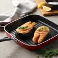 thumbnail image 3 of Tramontina EveryDay 11 in Aluminum Nonstick Square Grill Pan – Red, 3 of 6
