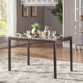 thumbnail image 4 of Weston Home Declan 48" Rectangle Faux Marble Top Dining Table with Black Finish, 4 of 11