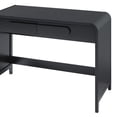 thumbnail image 3 of Walker Edison Modern Curved Waterfall Desk with Drawers, Black, 3 of 21