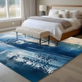 thumbnail image 5 of Abstract Oil Painting Theme Area&nbsp;Rug 5x8ft Blue Beige Graffiti Art Non-Slip&nbsp;Washable Square&nbsp;Rugs Soft Felt Indoor Floor Mat for Bedroom Kitchen Living Room Bathroom, 5 of 9
