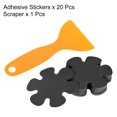 thumbnail image 3 of Unique Bargains 3.9 Inch Dia Anti Slip Grip Tape Non-Slip Traction Strips Flower Shape with Scraper, Black 20 Pack, 3 of 5