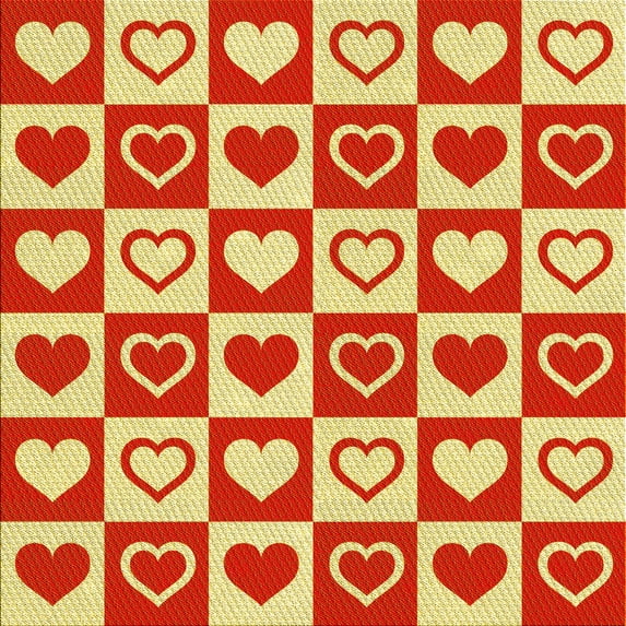Ahgly Company Indoor Square Patterned Red Area Rugs, 6' Square