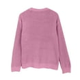 thumbnail image 5 of Womens Sweaters Women's Sweater 2026 Fall Winter Crew Neck Long Sleeve Warm Soft Knitted Pullover Pink L, 5 of 7