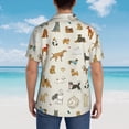 thumbnail image 3 of Lsque Dogs Funny Pets pattern Hawaiian Shirt for Men, Unisex Summer Beach Casual Short Sleeve Button Down Shirts-Small, 3 of 9
