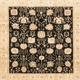 thumbnail image 1 of Ahgly Company Indoor Square Abstract Bakers Brown Oriental Area Rugs, 7' Square, 1 of 6
