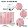 thumbnail image 4 of DEWOO Peel and Stick Backsplash - 10 Sheets of 12"×12" - 3D Adhesive Peel and Stick Tile Backsplash for Kitchen, Bathroom, Wall Tile, Pink, 4 of 13