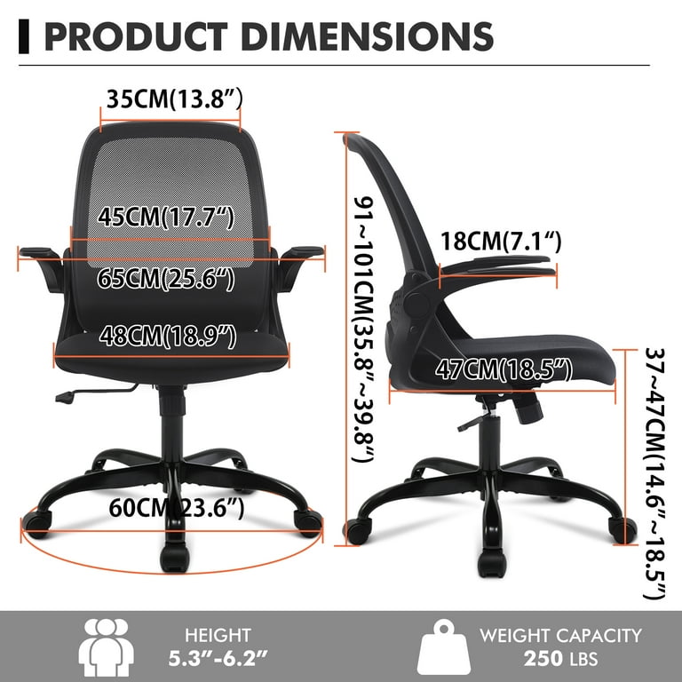 Coolhut Office Chair Ergonomic Home Desk Chair with Adjustable