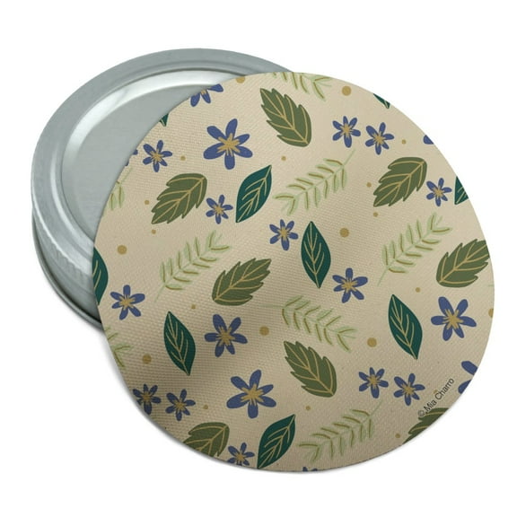 Flowers and Leaves Round Rubber Non-Slip Jar Gripper Lid Opener