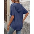 thumbnail image 2 of Cuteduck Women's Short Sleeve V-Neck T-Shirt – Loose Fit Solid Color Soft Summer Top – Casual Everyday Essential S-2X, 2 of 7