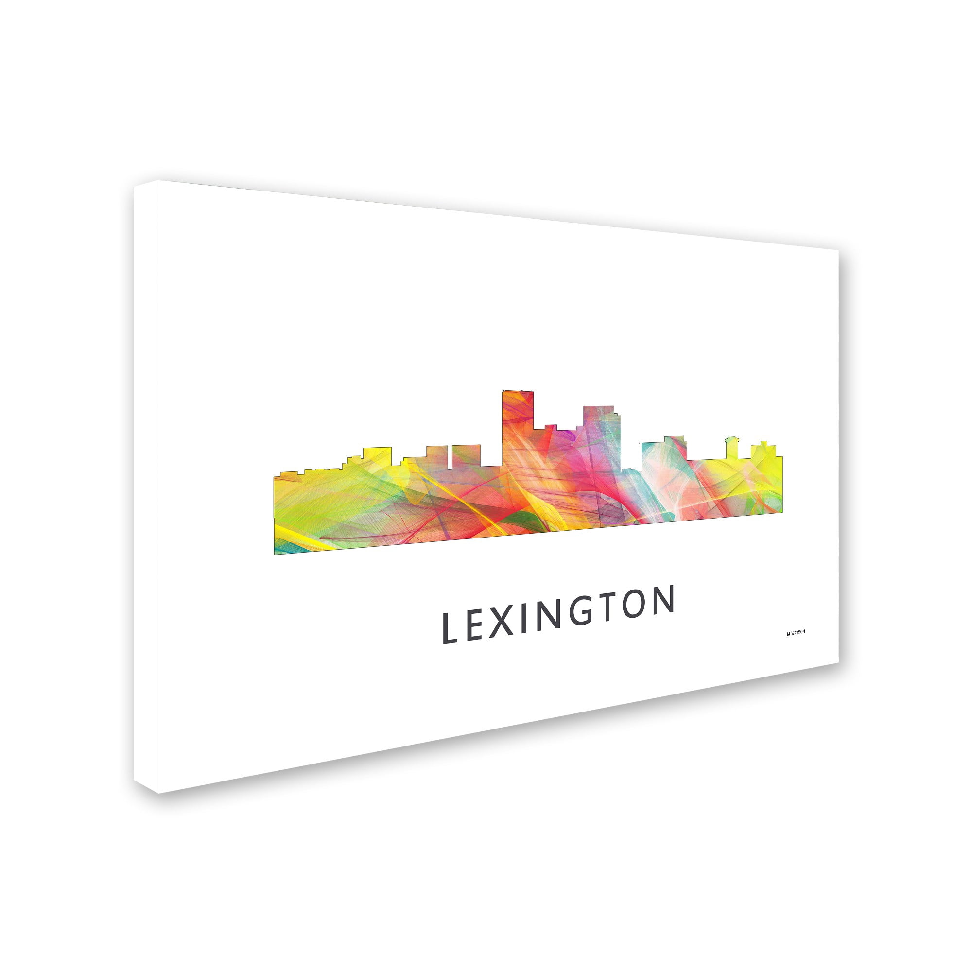 Lexington Kentucky Skyline WB-1' Canvas Art by Marlene Watson