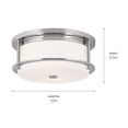 thumbnail image 3 of 52595PN Kichler Lighting Brit - 2 Light Flush Mount-5.25 Inches Tall and 12 Inches Wide-Polished Nickel Finish, 3 of 3