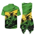 thumbnail image 3 of Psesaysky Jamaican Flag Palm Tree Men’s Button Down Aloha Shirts,Womens Summer Sundress Sleeveless A Line Flowy Tank Dress with Pockets Plus Size Matching Couples Patriotic Outfit, 3 of 7