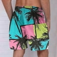 thumbnail image 4 of Dovford Men's Hawaiian Beach Shorts Casual Lightweight Drawstring Quick Dry Holiday Tropical Shorts with Pockets, 4 of 4