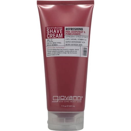 Giovanni Refreshing Shave Cream, Pink Grapefruit And Pomegranate, 7 Oz