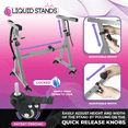 thumbnail image 3 of Liquid Stands Piano Keyboard Stand W/ Wheels - Z Style Adjustable Metal Stand for 54-88 Key - Chrome, 3 of 8