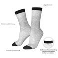 thumbnail image 6 of Honeii Silver Glitter Print Adult Socks,Crew Socks,Casual Calf Socks,Daily Wear Socks for Men & Women, Perfect for Sports, Casual and Everyday Use, 6 of 6