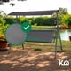 thumbnail image 2 of Columpio De Jardín Para Exterior Summer Con Toldo Abatible 3 Asientos Textilene Acero KingsHouse gris 4 Piezas, 2 of 9