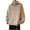 Brown, variant on Men's Hoodless Zippered Sweatshirt Big And Tall Fashion Vintage Printed Button-up Long-sleeved Top Without Hoodie