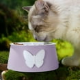 thumbnail image 4 of Dream Lifestyle Pet Bowl Butterfly Decor Convenient Solid Smooth Edge Non-Slip Large Content Multifunctional Pet Feeder Dog Cat Bowl for Home Use, 4 of 8