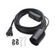 thumbnail image 5 of Cable de extensión para lámpara colgante, para bombilla de 60 W con base E26, accesorios de iluminación para granja, garaje, enchufe estadounidense. Cable de 45 m, 5 of 8
